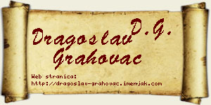 Dragoslav Grahovac vizit kartica